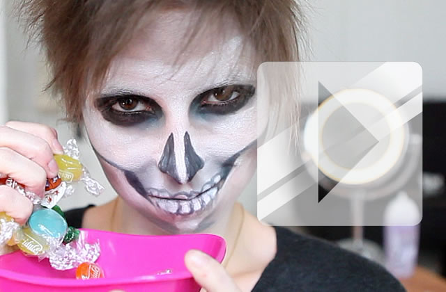 Maquillage Halloween : la tête de mort