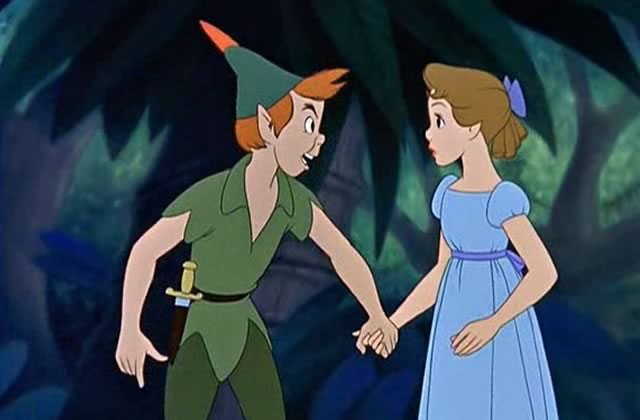 Peter Pan et Wendy à Neverland.