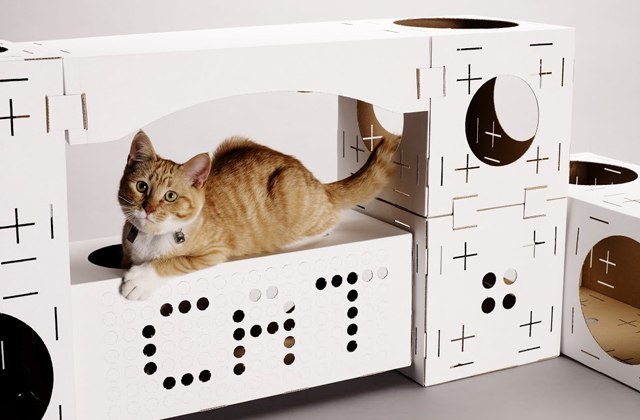 Blocks Les Maisons Pour Chat En Carton A Construire Soi Meme