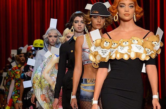 Le défilé façon Dessinons la mode de Moschino à la Fashion Week de