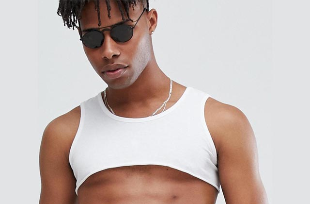Crop Top Pour Homme - T-shirt De Sport Court, Pour Le Fitness, La Gym, Le Yoga, En Coton, Coupe Ajustée