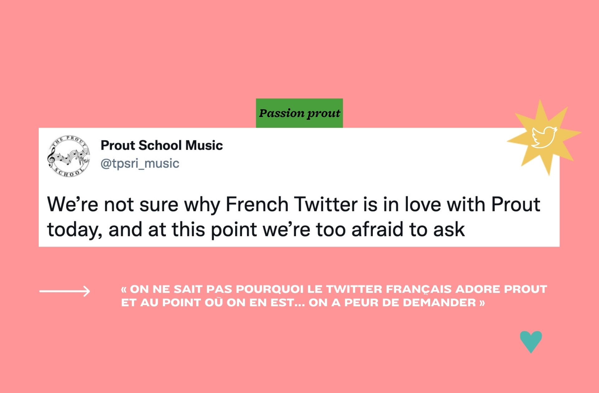 La Prout School existe, le Twitter français l'a trouvée, la suite ne va pas  vous étonner - Madmoizelle