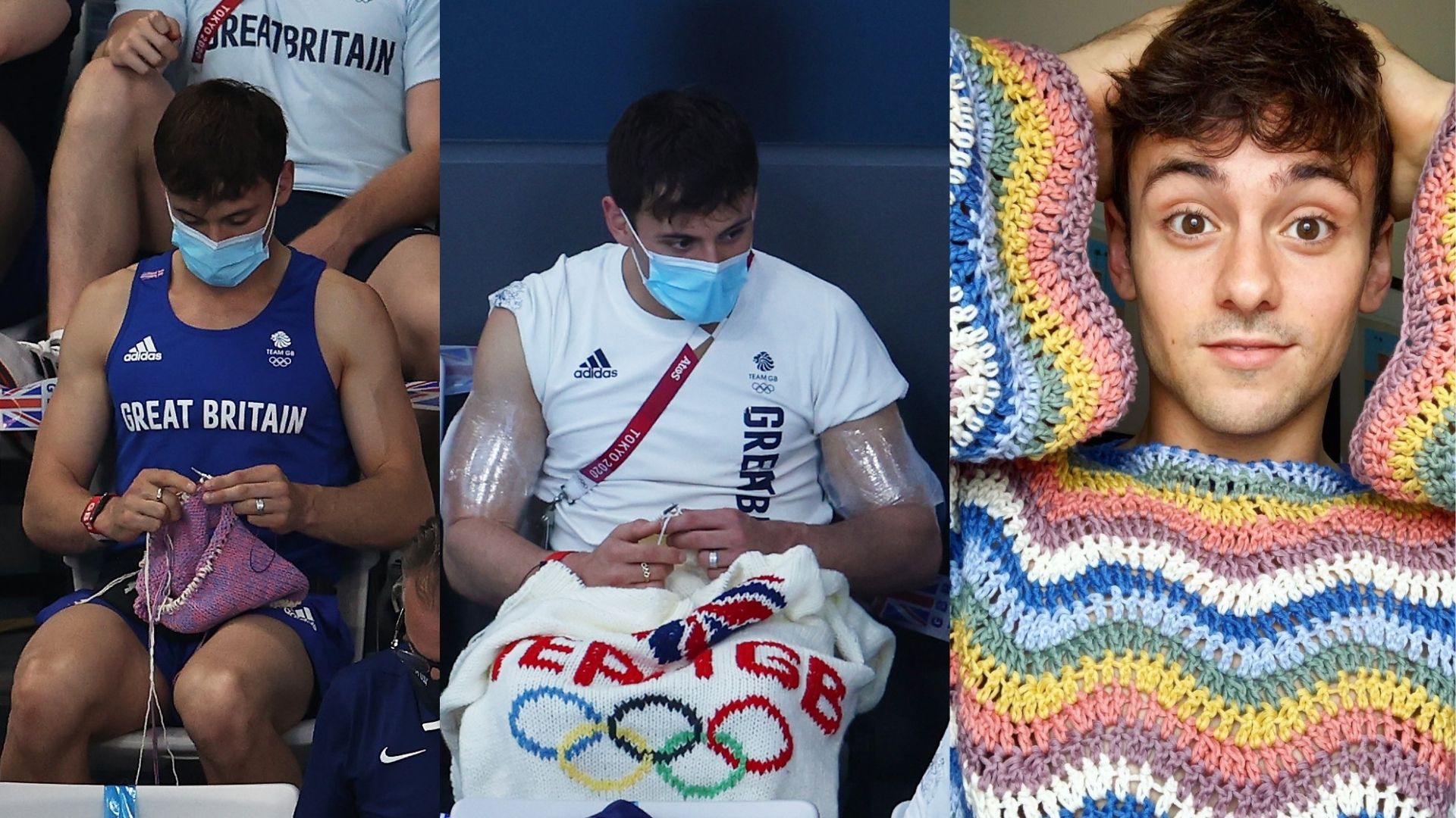 Après sa médaille d’or, Tom Daley tricote en gradin des JO et enfonce une aiguille dans la masculinité toxique