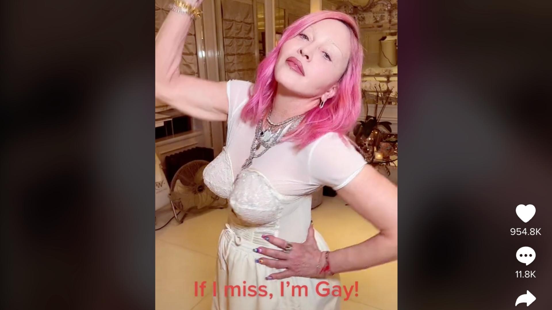 Sur TikTok, Madonna manque le panier de l’hétérosexualité